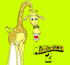 Dibujo Madagascar 2 Melman pintado por Karen14