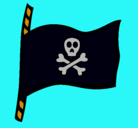 Dibujo Bandera pirata pintado por 9375 