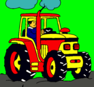 Dibujo Tractor en funcionamiento pintado por ashleyy