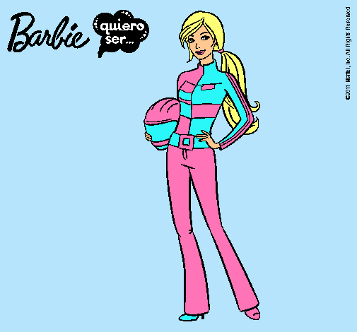 Barbie piloto de motos