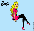 Dibujo Barbie sentada pintado por lizdany