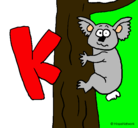 Dibujo Koala pintado por 9525