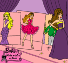 Dibujo Barbie, desfilando por la pasarela pintado por roybell
