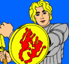 Dibujo Caballero con escudo de león pintado por javi1518