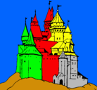 Dibujo Castillo medieval pintado por erta