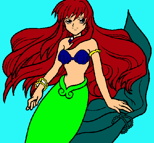 Dibujo Sirena pintado por cheina7