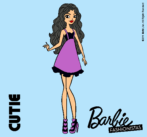 Dibujo Barbie Fashionista 3 pintado por Ester