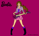 Dibujo Barbie guitarrista pintado por LINDANA