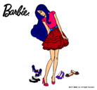 Dibujo Barbie y su colección de zapatos pintado por cheina7