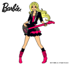 Dibujo Barbie guitarrista pintado por zu-star