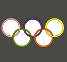 Dibujo Anillas de los juegos olimpícos pintado por gatubela