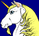 Dibujo Cabeza de unicornio pintado por Sisuka97