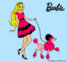 Dibujo Barbie paseando a su mascota pintado por lizdany
