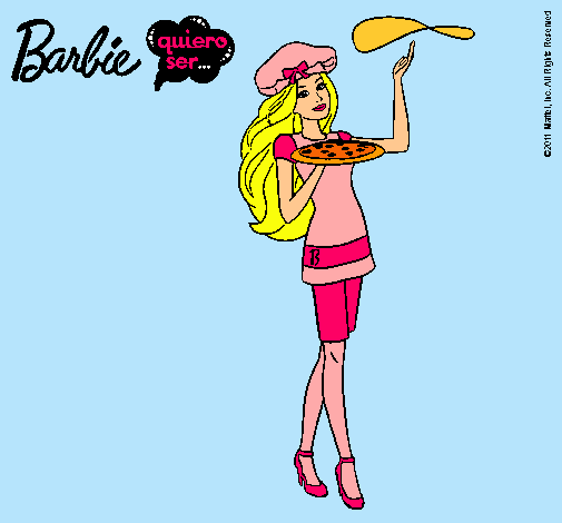 Dibujo Barbie cocinera pintado por lizdany