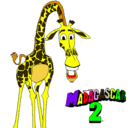 Dibujo Madagascar 2 Melman pintado por princesajess