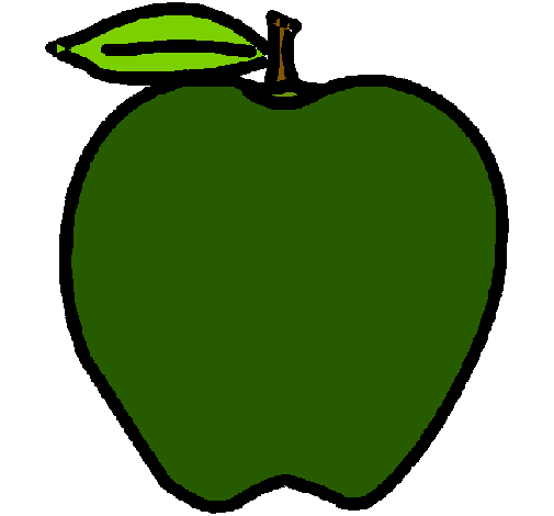 Dibujo manzana pintado por sisii