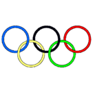 Dibujo Anillas de los juegos olimpícos pintado por OLIMPIADAS