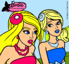 Dibujo Barbie y su amiga pintado por lizdany