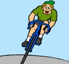 Dibujo Ciclista con gorra pintado por caroliinaa