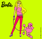 Dibujo Barbie con look moderno pintado por Yoovi