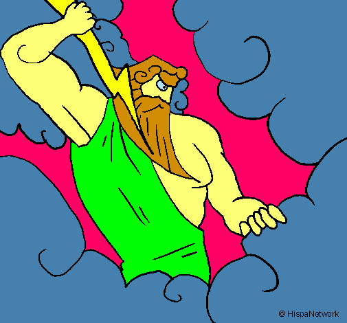 Dibujo Dios Zeus pintado por Miwis
