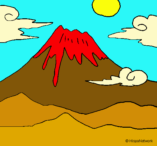 Dibujo Monte Fuji pintado por michelita_2000