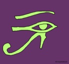Dibujo Ojo Horus pintado por Elem
