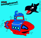 Dibujo Imaginext 3 pintado por biel