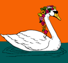 Dibujo Cisne con flores pintado por Luchiboom