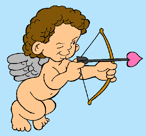 Cupido apuntando con la flecha