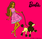 Dibujo Barbie paseando a su mascota pintado por zayu