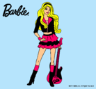 Dibujo Barbie rockera pintado por lizdany