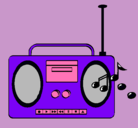 Dibujo Radio cassette 2 pintado por 20010