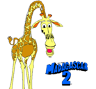 Dibujo Madagascar 2 Melman pintado por misael