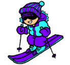 Dibujo Niño esquiando pintado por Toriy_vikk