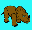 Dibujo Triceratops II pintado por misael