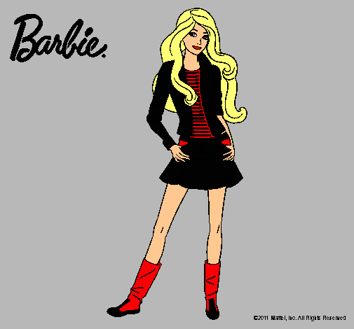 Dibujo Barbie juvenil pintado por SuperStar