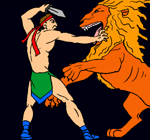 Gladiador contra león