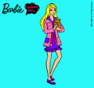 Dibujo Barbie con un gatito pintado por martuki