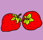 Dibujo fresas pintado por lasapita