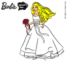 Dibujo Barbie vestida de novia pintado por furgtrjk