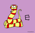 Dibujo Serpiente pintado por juego