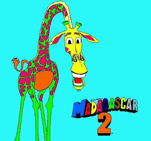 Dibujo Madagascar 2 Melman pintado por AndreaGGM