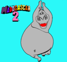 Dibujo Madagascar 2 Gloria pintado por hipopotamo
