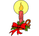 Dibujo Vela de navidad pintado por isac