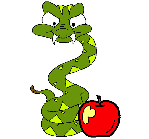 Serpiente y manzana