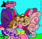 Dibujo Barbie y sus amigas en hadas pintado por grachi-magia