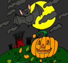 Dibujo Paisaje de Halloween pintado por Dan12