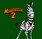 Dibujo Madagascar 2 Marty pintado por RUTDFFFFFFFF