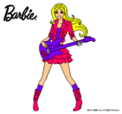 Dibujo Barbie guitarrista pintado por gionela
